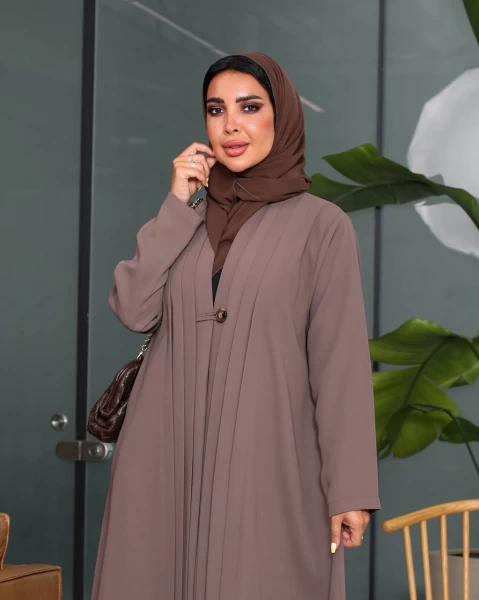 Abaya Blazer Crepe Coffee IB207 Coffee